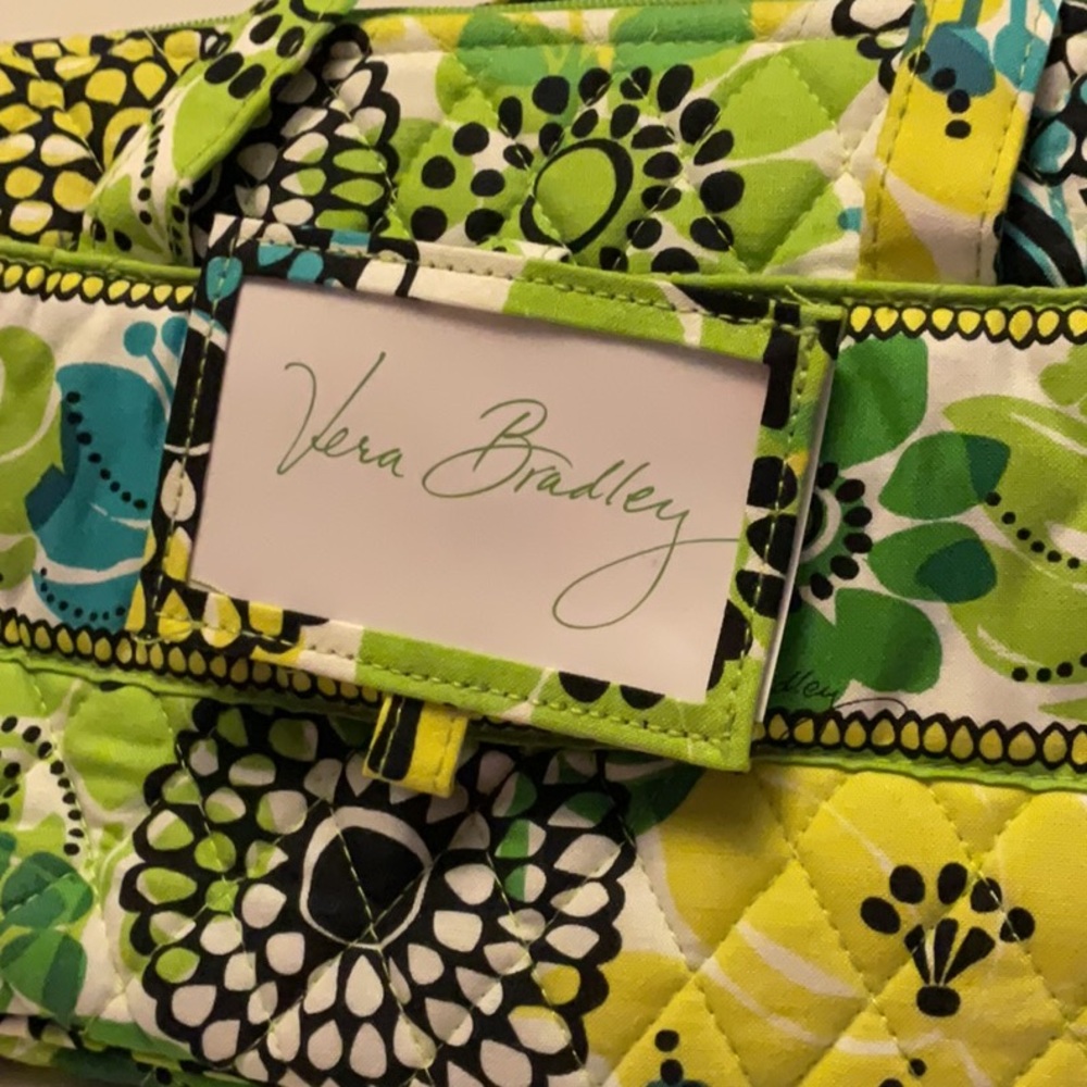 Vera Bradley Lime it Up Green Floral Women's cosmetic